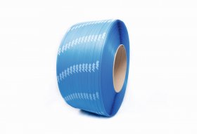 Polypropyleneband PP 09 x 0.55/200/3200 m/blau mit Ihrem Aufdruck