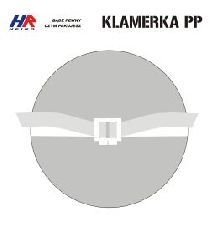 Klamerka PP plastikowa 16 mm 1000 szt. karton