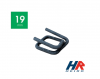 Klamerka druciana 19 mm 1000 szt. fosforyzowana CB6F