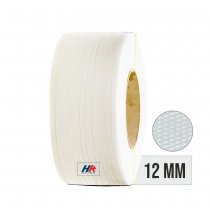 Taśma polipropylenowa PP 12 x 0.60/200/2500 m/biała